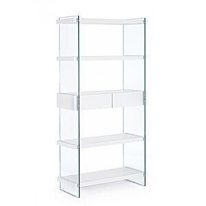 POLICA ZA KNJIGE 4P-2C LINE WOOD BIJELA