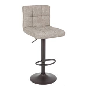 BIZZOTTO barski oblazinjen stol GREYSON svetlo siv VINTAGE