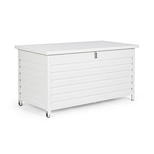 BIZZOTTO Vrtna skrinja ATLANTIC bela – aluminij 141x72x74 cm
