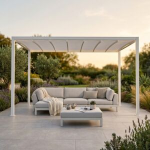 Pergola motorizirana 3×4 z LED – bela