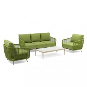 Vrtna garnitura BANES 3 zelena s jastucima