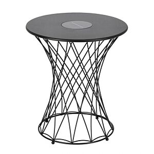 Solarni stolić JEEVAN u crnoj boji H45