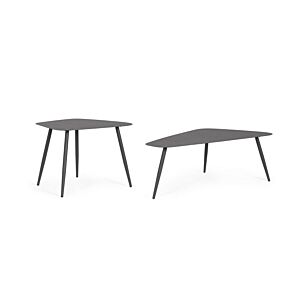 Set dvaju stolića YVONNE SVAS antracit – metalni