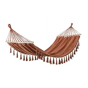 Viseća mreža JUAN terracotta 100x200 cm – s drvenim prečkama