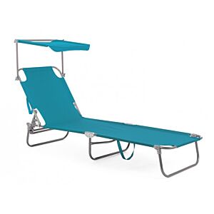 Vrtna sklopiva ležaljka za plažu ORISTANO s krovom TURCHESE