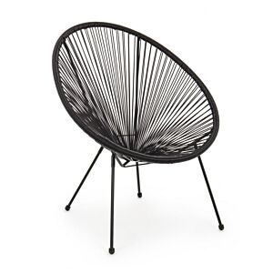 Vrtna fotelja PARKER crna