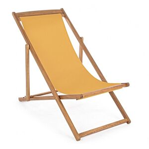 Drvena sklopiva ležaljka RELAX NOEMI senf