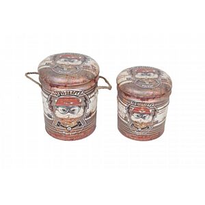 SET OD 2 OKRUGLE POSUDE POUF