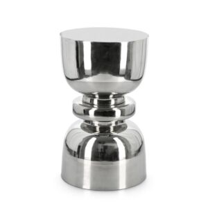 BIZZOTTO okrogla klubska mizica ANIMESH shiny nickel