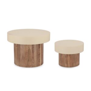 BIZZOTTO set 2 okroglih klubskih mizic ANANYA