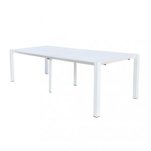 Konzolna raztegljiva vrtna miza 85 X 51,50/104/156/208/260 v beli barvi