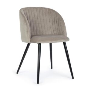BIZZOTTO QUEEN oblazinjen jedilni stol Velvet Tortora