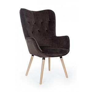 BIZZOTTO FOTELJ JULIET VELVET SIV MARMOTTA