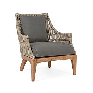 Fotelja KEILANI izrađena od drveta i umjetnog ratana