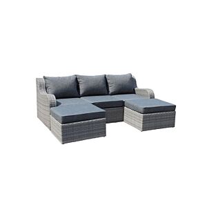 SOFA SA 2 PERU TABUREJA S JASTUCIMA WI-806879-GREY