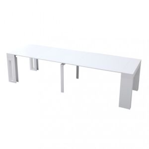 Konzolna raztegljiva miza DARIUS – bela | Mobalia 45/96/147/198/249/300 X 90