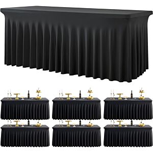 Pravokotni elastičen prt iz spandeksa 183 × 76 × 74 cm – črn – Mobalia