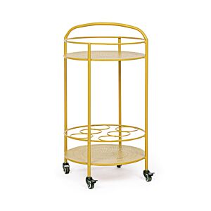 Kolica za posluživanje boca BURTON oker