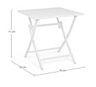 Zložljiva miza ELIN 70x70 bela LH30