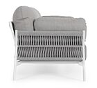 Vrtna sofa - dvosjed PARDIS bijeli QS20/grafit
