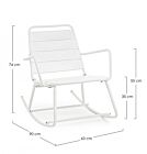 Vrtna fotelja na ljuljanje LILLIAN bijela