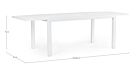 Raztegljiva vrtna miza HILDE 160-240X90 bela LD30