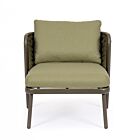 Vrtna fotelja HARLOW OLIV QS24 s jastucima