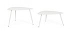 Set od dva YVONNE SAGOM stolića za kavu, bijeli - metalni