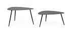 Set dvaju stolića YVONNE SAGOM antracit – metalni