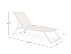 Ležaljka KAYLAN s kotačima u bijeloj boji CX21