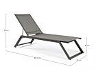 Ležaljka KAYLAN s kotačima u antracit boji CX23