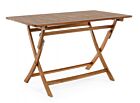 Pravokutni drveni vrtni sklopivi stol NOEMI 70X120 - bagrem