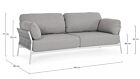 Vrtna sofa - dvosjed PARDIS bijeli QS20/grafit