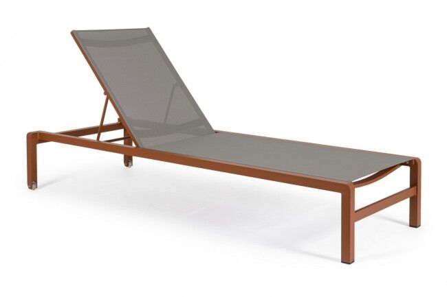 Vrtna ležaljka s kotačima KONNOR TERRACOTTA - slagajuća