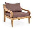 Drvena fotelja KARUBA WINE - FSC sa jastucima