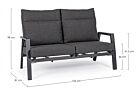 SOFA 2P RELAX C-C KLEDI ANTRACIT JX55