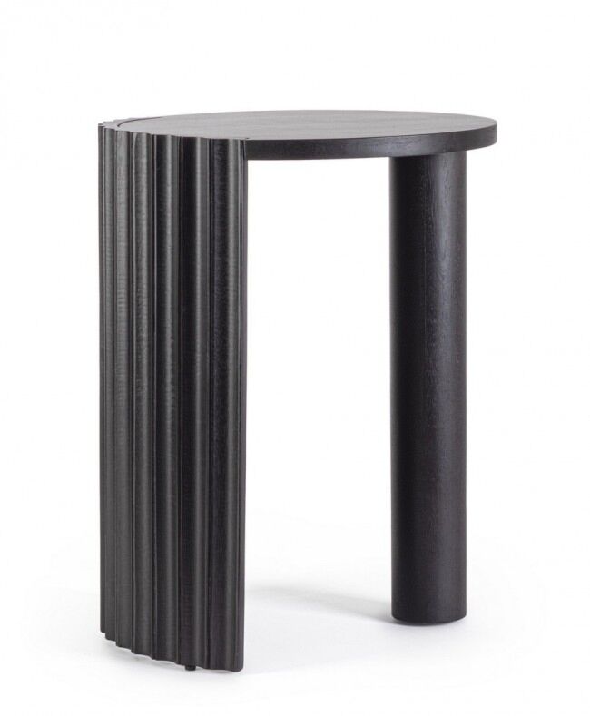 Okrugli stolić za kavu od drveta manga ORISSA D50 crni