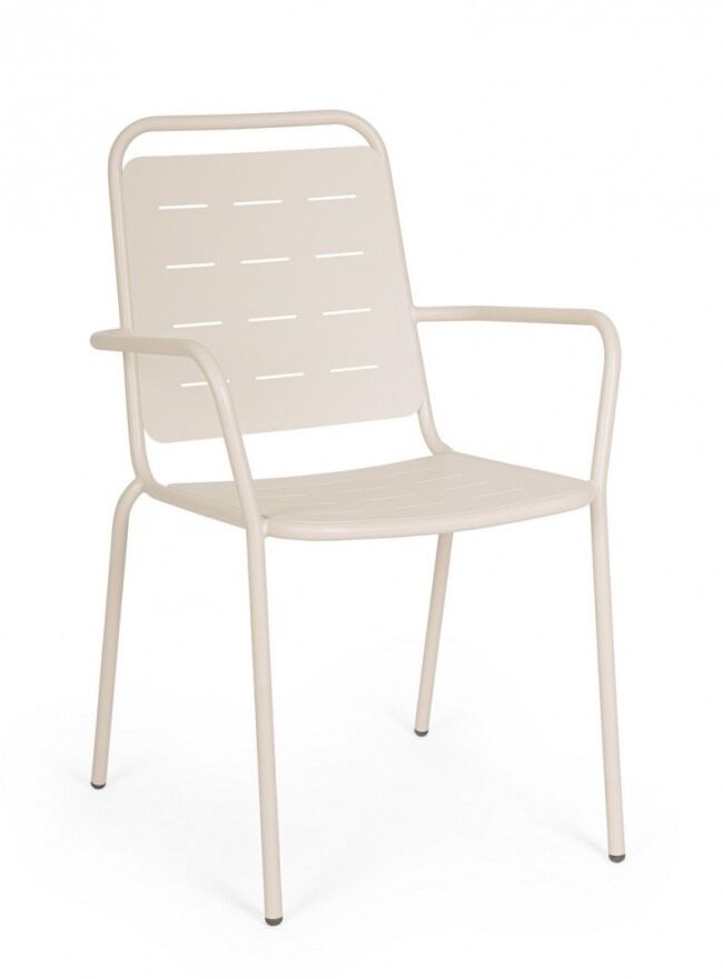 Vrtni stol YARA z nasloni za roke – champagne 0803578