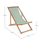 Drvena sklopiva ležaljka RELAX NOEMI zelena kadulja