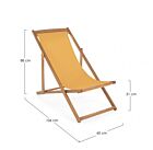 Leseni zložljivi ležalnik RELAX NOEMI senape