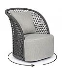 Okretna vrtna fotelja CUYEN antracit boje