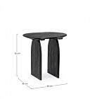 Stolić za kavu MONTERREY crni 60X45