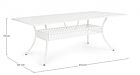 Vrtni aluminijski stol IVREA 213x107 bijeli