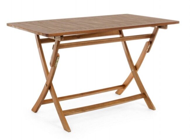 Pravokutni drveni vrtni sklopivi stol NOEMI 70X120 - bagrem