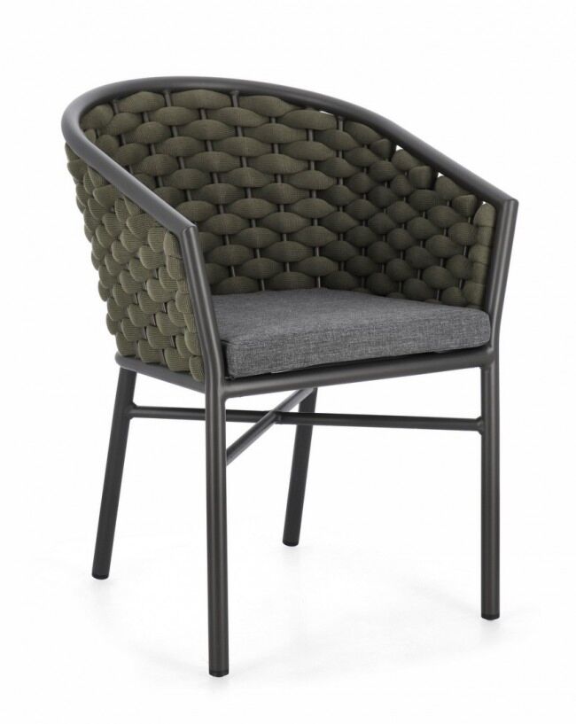 Vrtna fotelja MARGALIDA antracit/zelena - 0666080