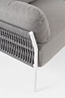 Vrtna sofa - dvosjed PARDIS bijeli QS20/grafit