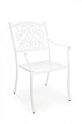 Vrtna stolica s naslonima za ruke IVREA bijela
