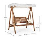 Drvena vrtna ljuljačka 2P NOEMI - bagrem