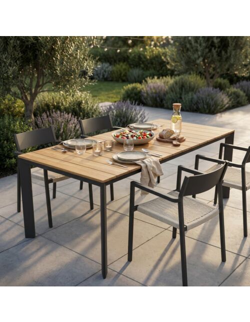 Raztegljiva vrtna miza TULCÁN 210/275 × 100 – teak