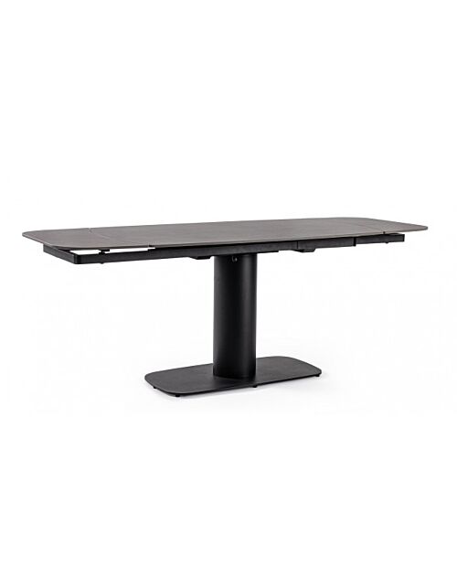 Raztegljiva vrtna jedilna miza JEREMIAS 140-200X80 črna